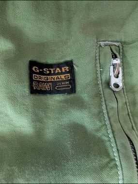 G-Star RAW Green Flat Front Shorts